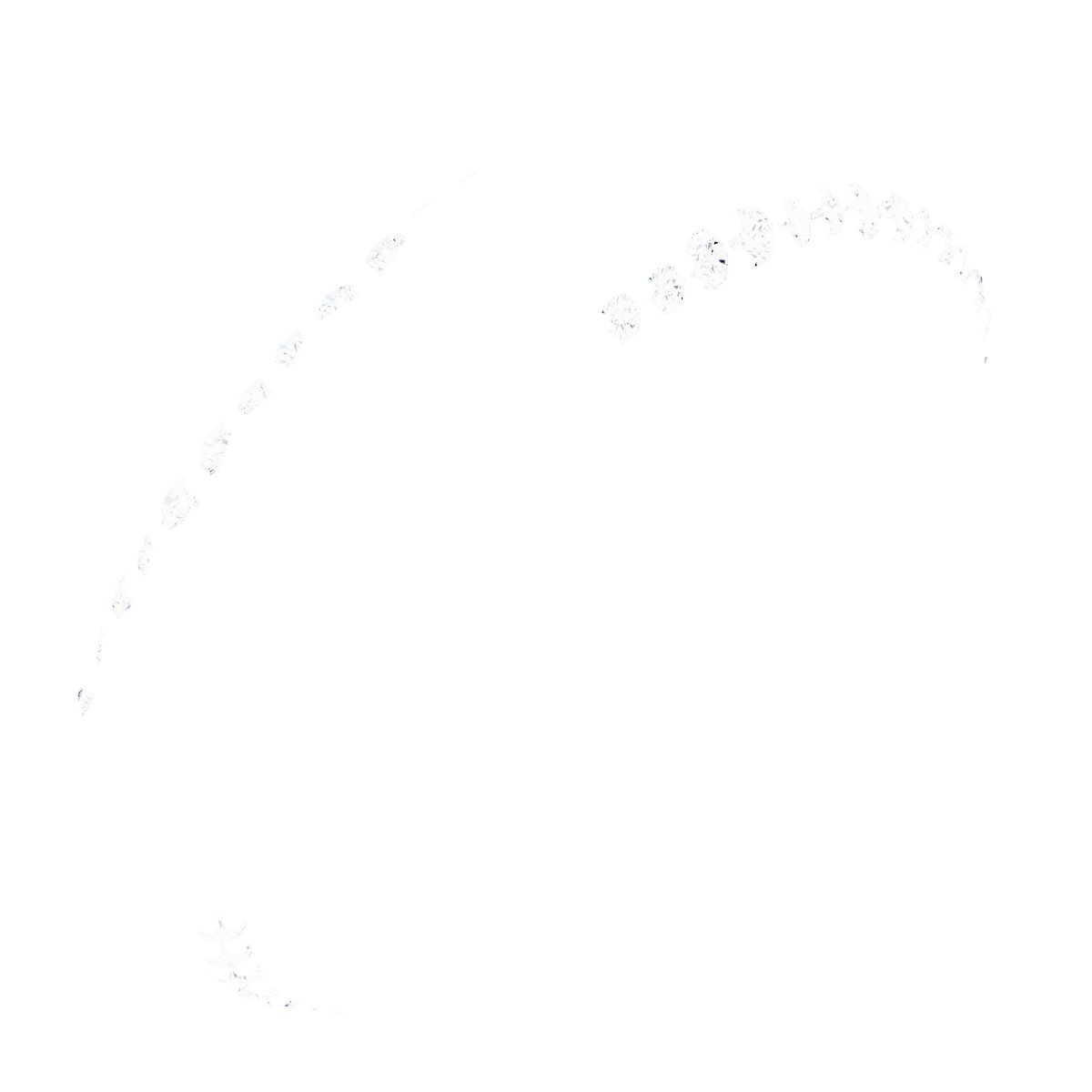 Scalloped Beveled-Edge Accented Band