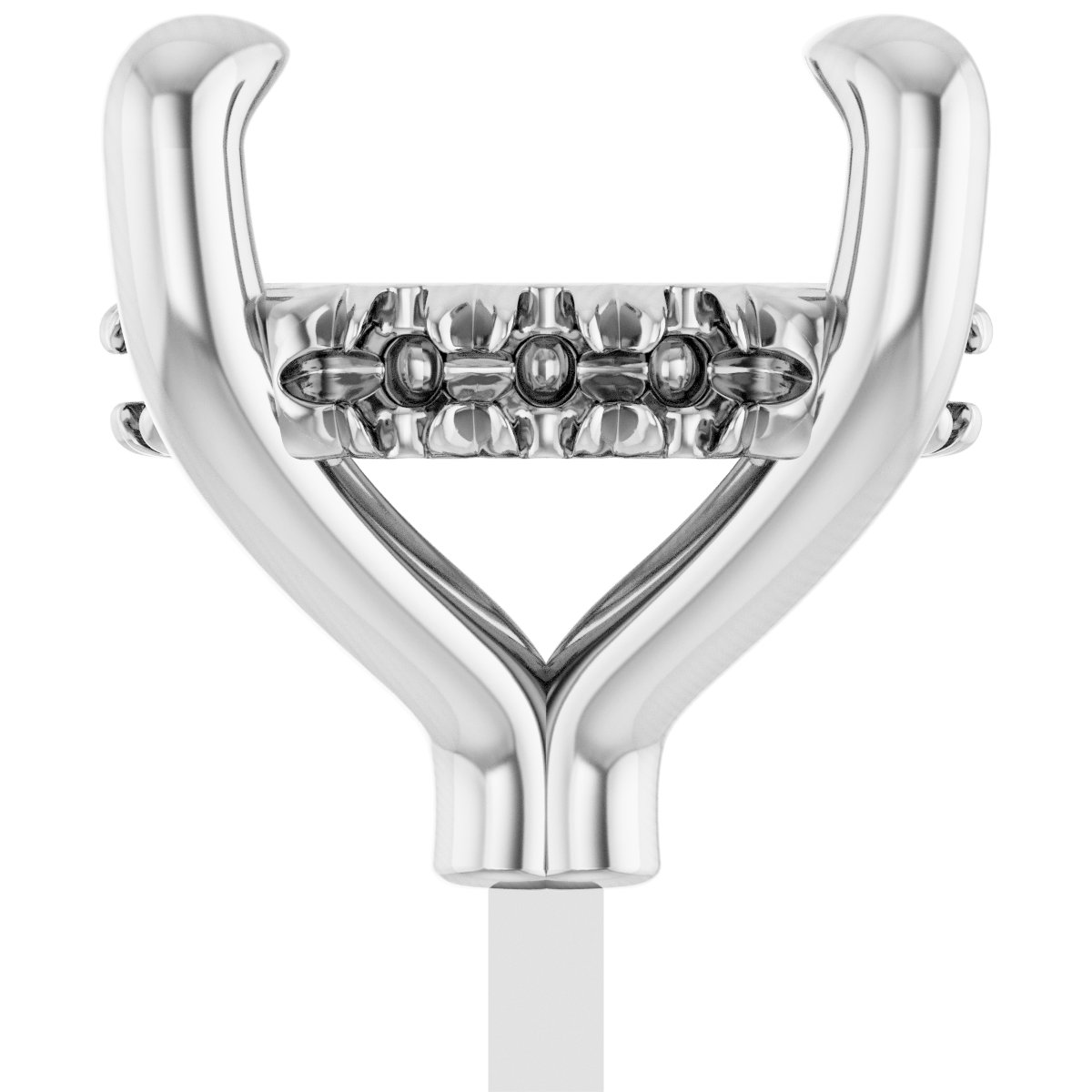 4-Prong Pre-Notched Claw Hidden Halo-Style Peg Setting