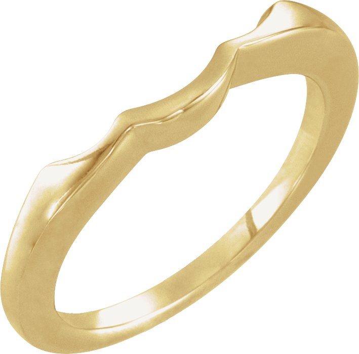 18K Yellow Gold Matching Band for 6.5 mm Round 