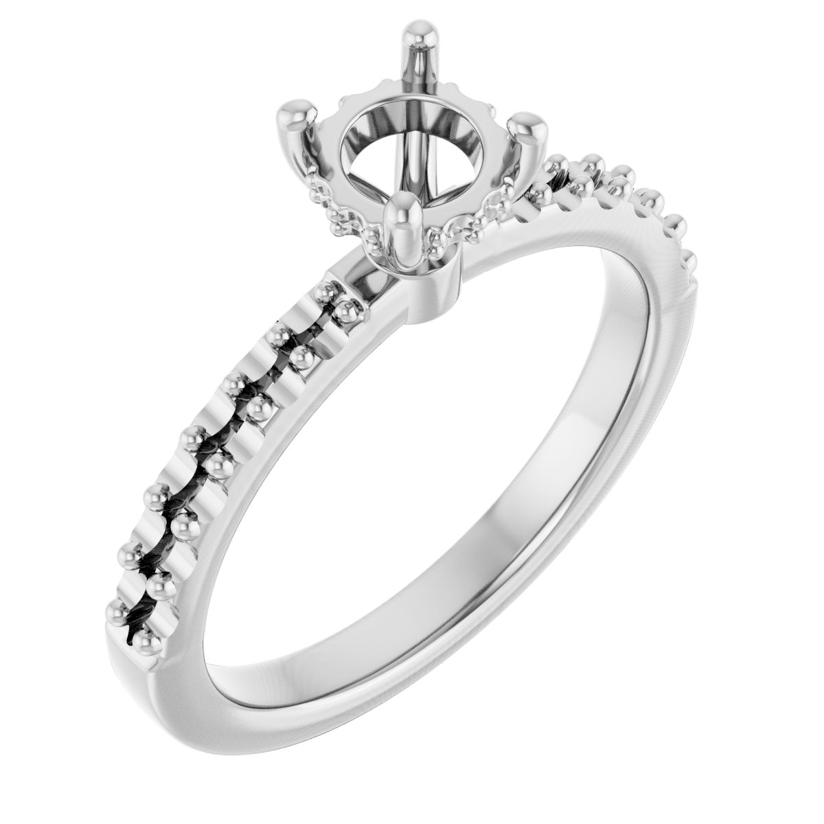 Hidden Halo-Style Engagement Ring
