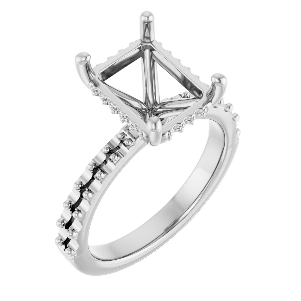 Hidden Halo-Style Engagement Ring
