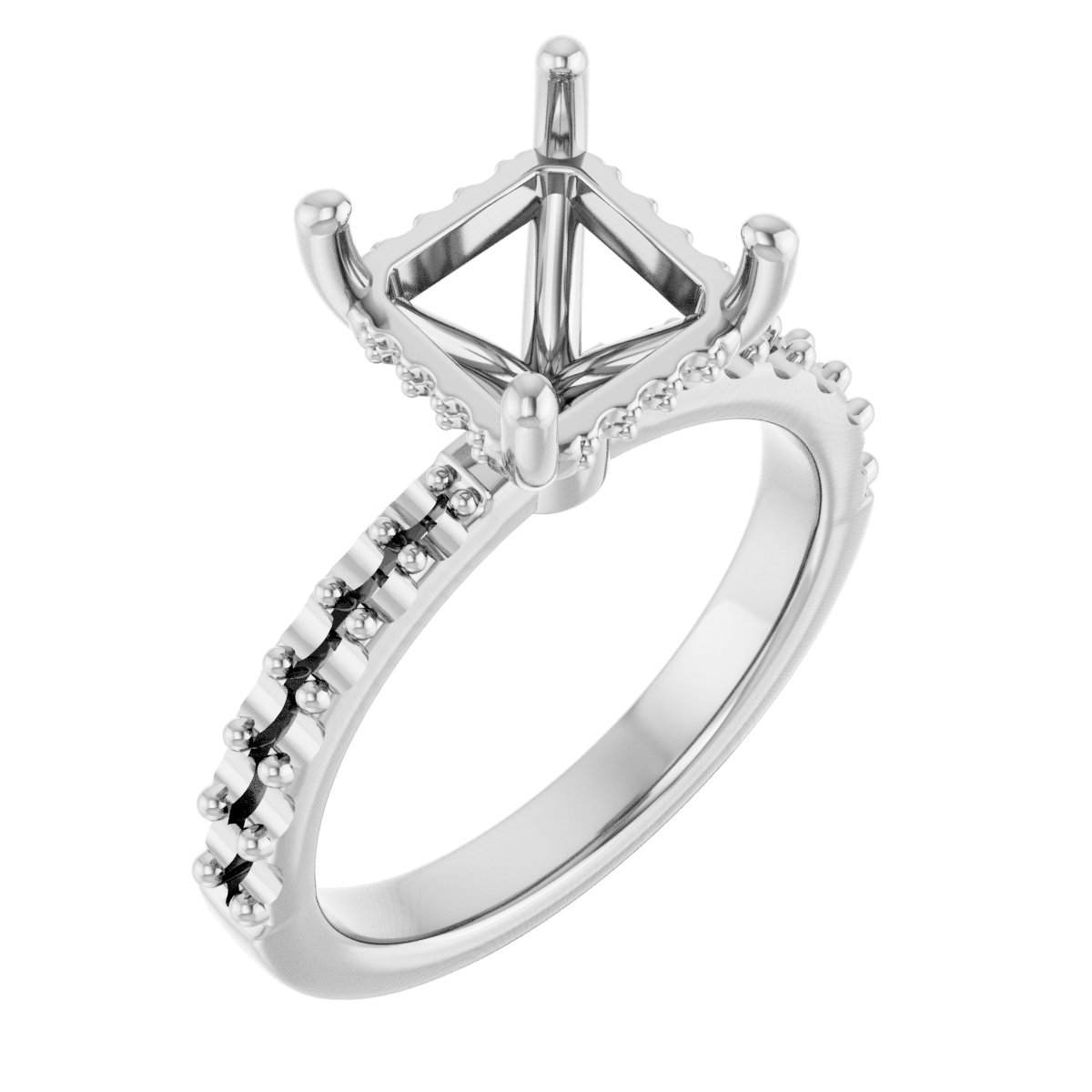 Hidden Halo-Style Engagement Ring