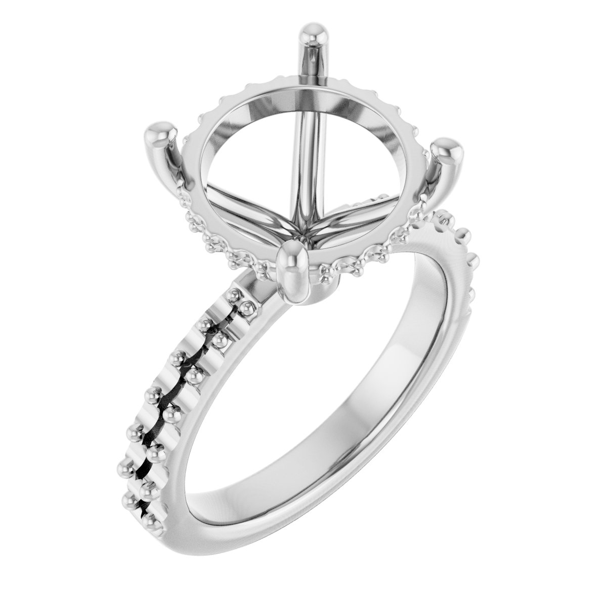 Hidden Halo-Style Engagement Ring