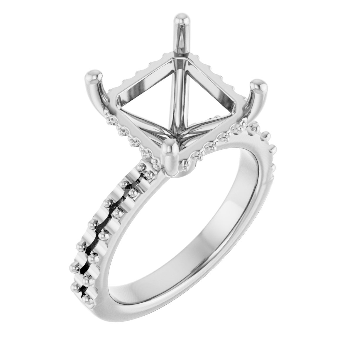 Hidden Halo-Style Engagement Ring