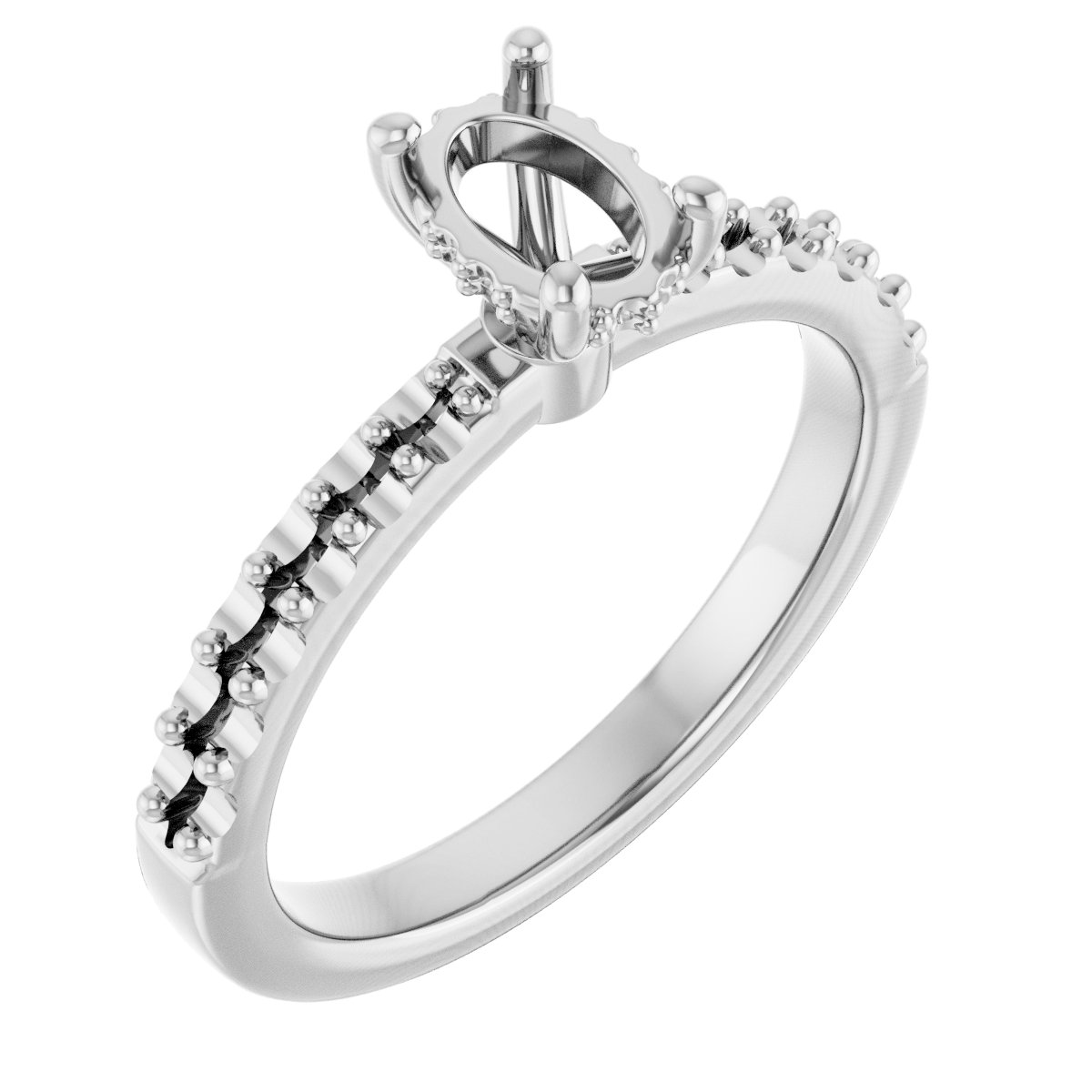 Hidden Halo-Style Engagement Ring