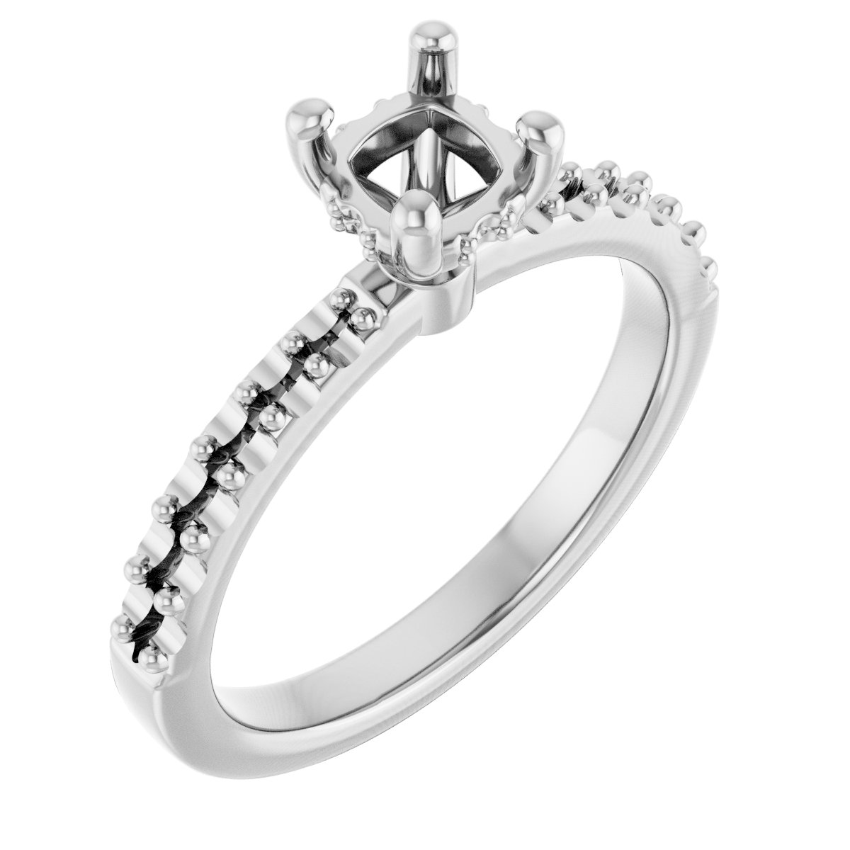Hidden Halo-Style Engagement Ring