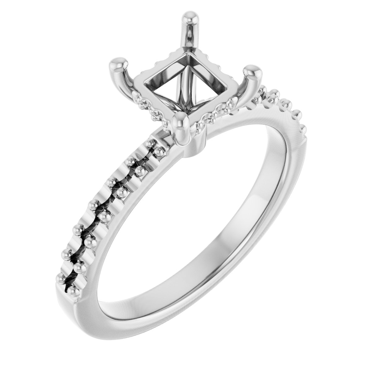 Hidden Halo-Style Engagement Ring