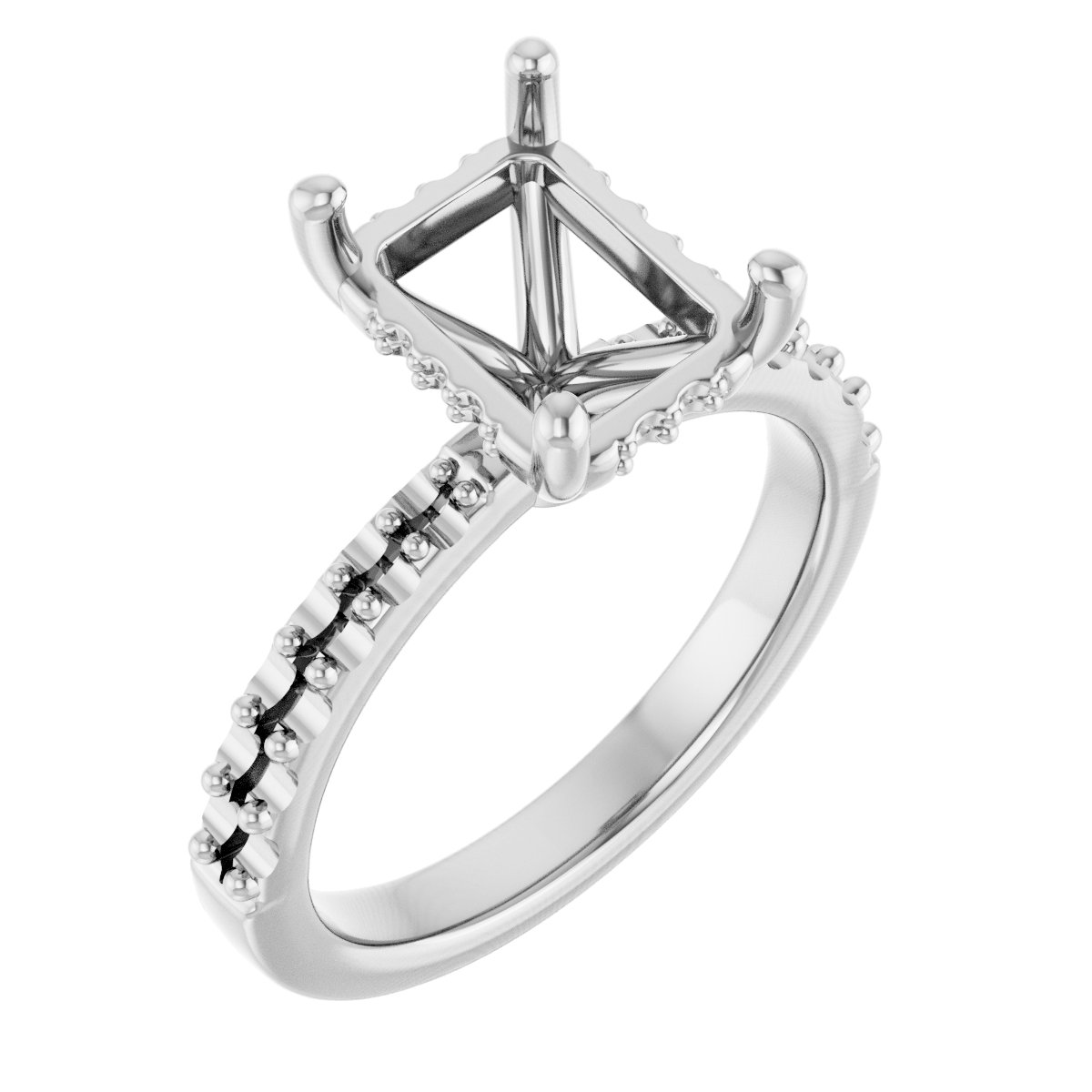 Hidden Halo-Style Engagement Ring
