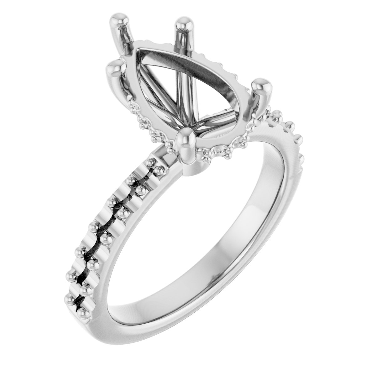 Hidden Halo-Style Engagement Ring
