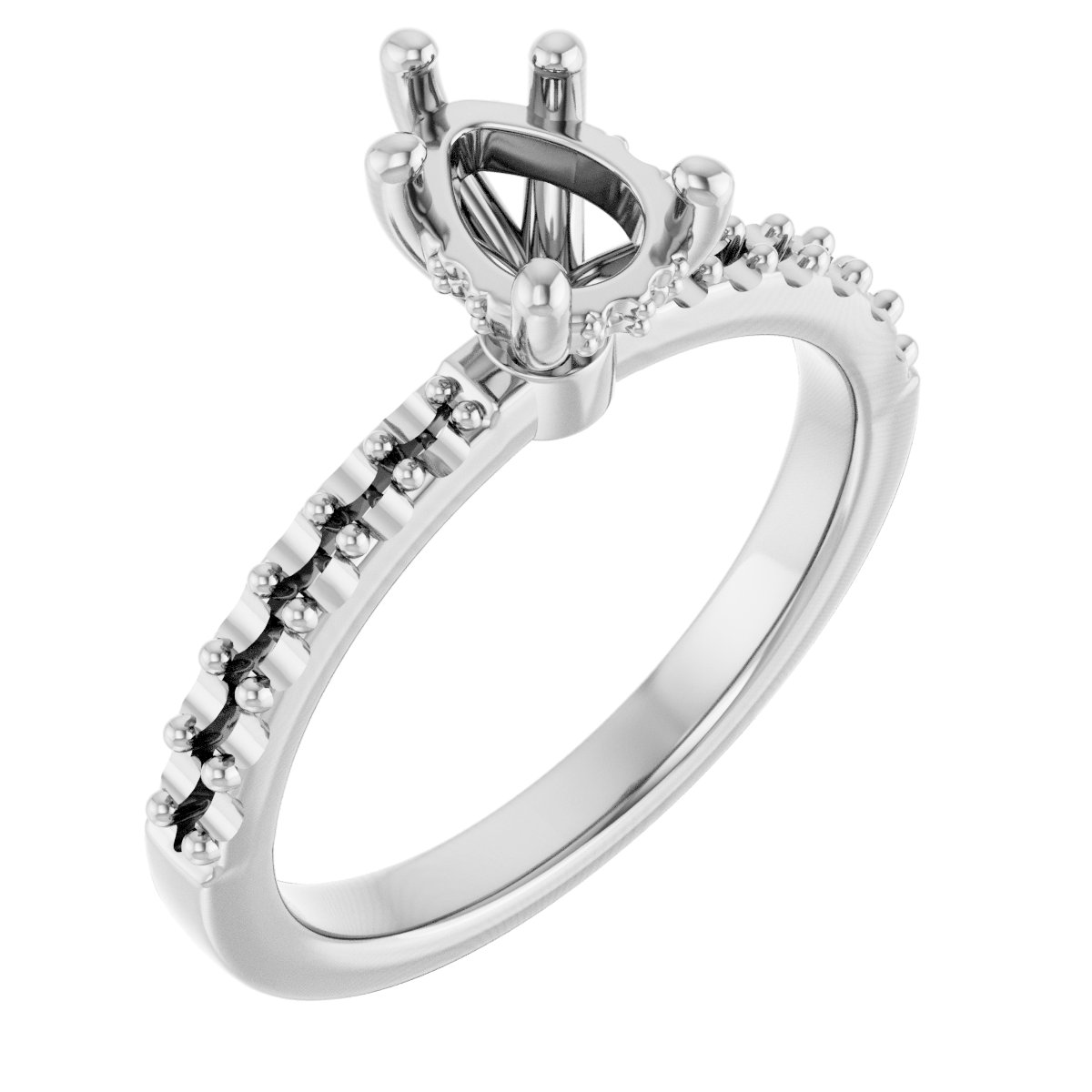 Hidden Halo-Style Engagement Ring