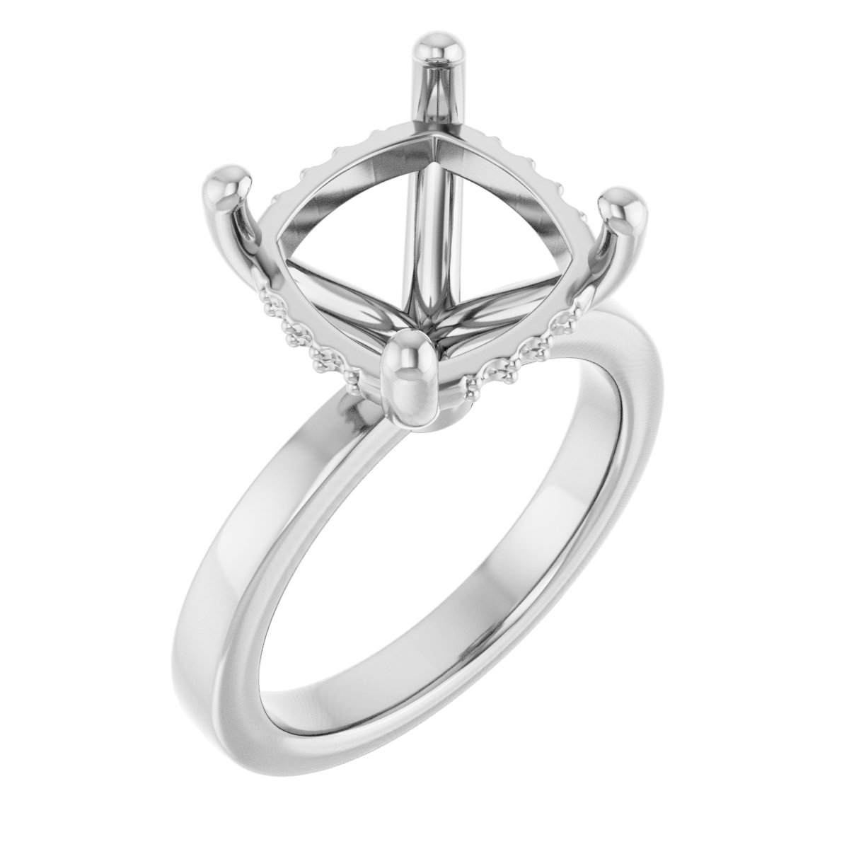 Hidden Halo-Style Engagement Ring