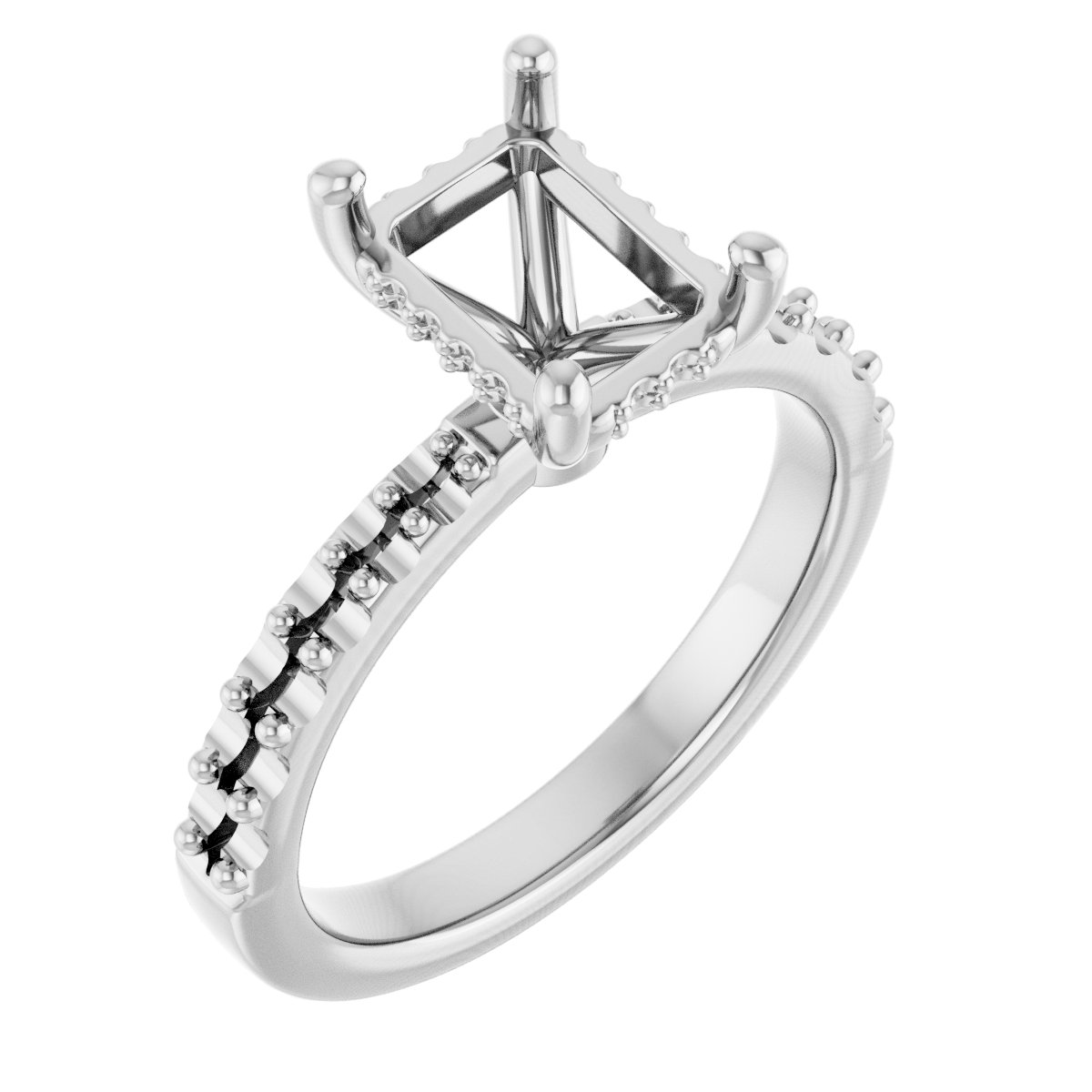 Hidden Halo-Style Engagement Ring