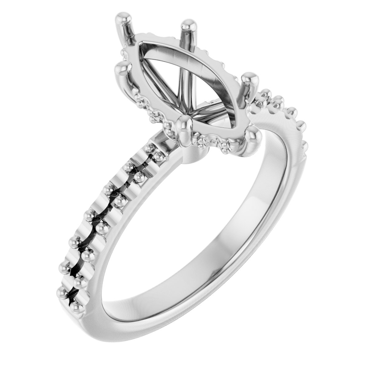 Hidden Halo-Style Engagement Ring