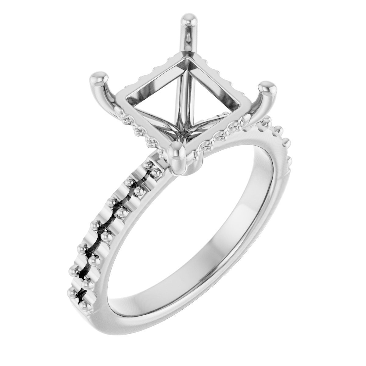 Hidden Halo-Style Engagement Ring
