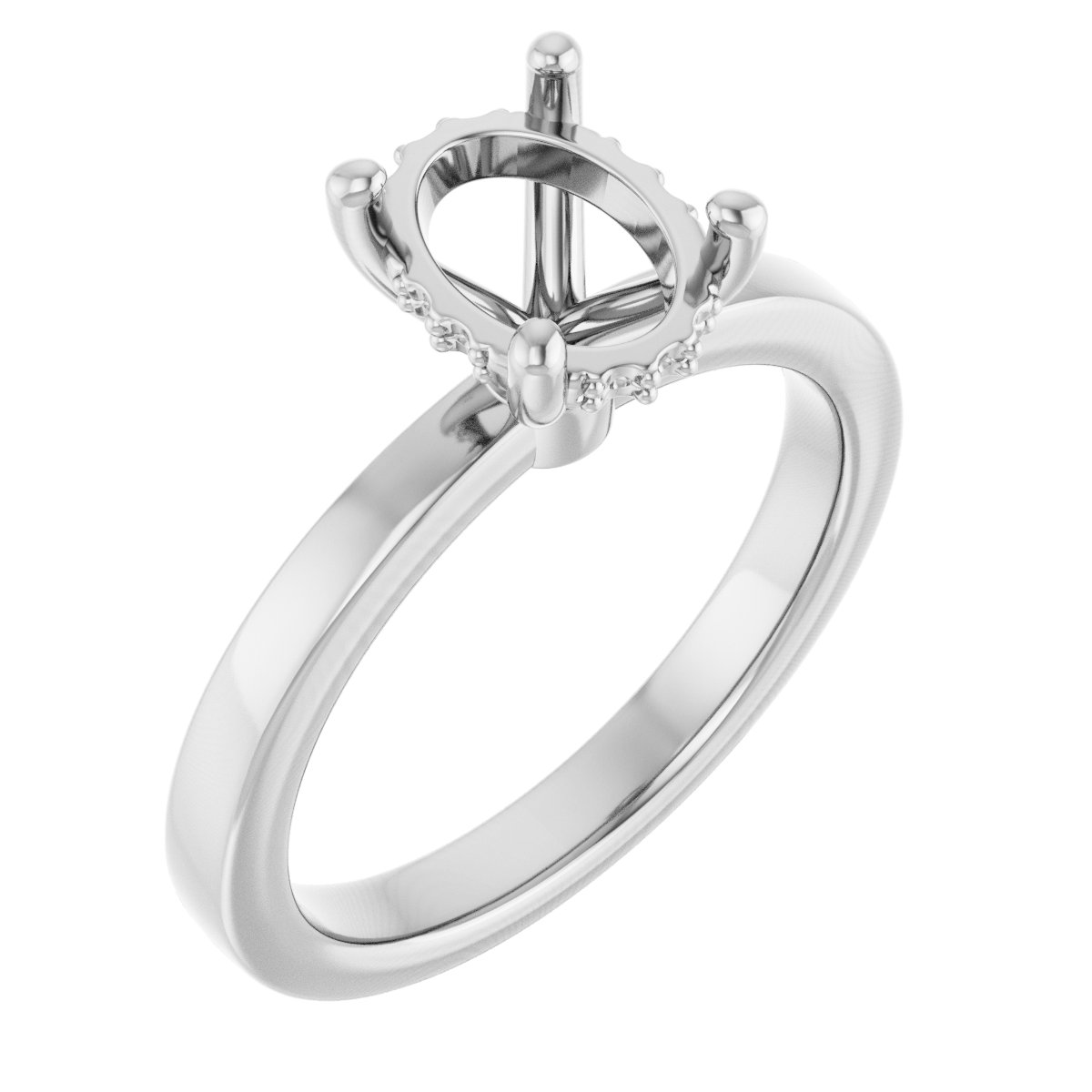 Hidden Halo-Style Engagement Ring