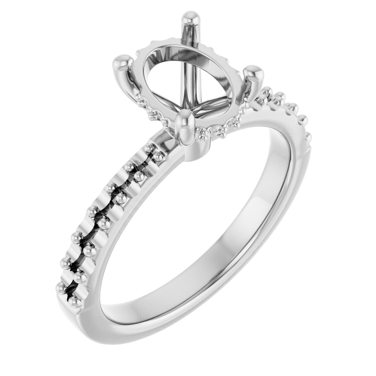 Hidden Halo-Style Engagement Ring