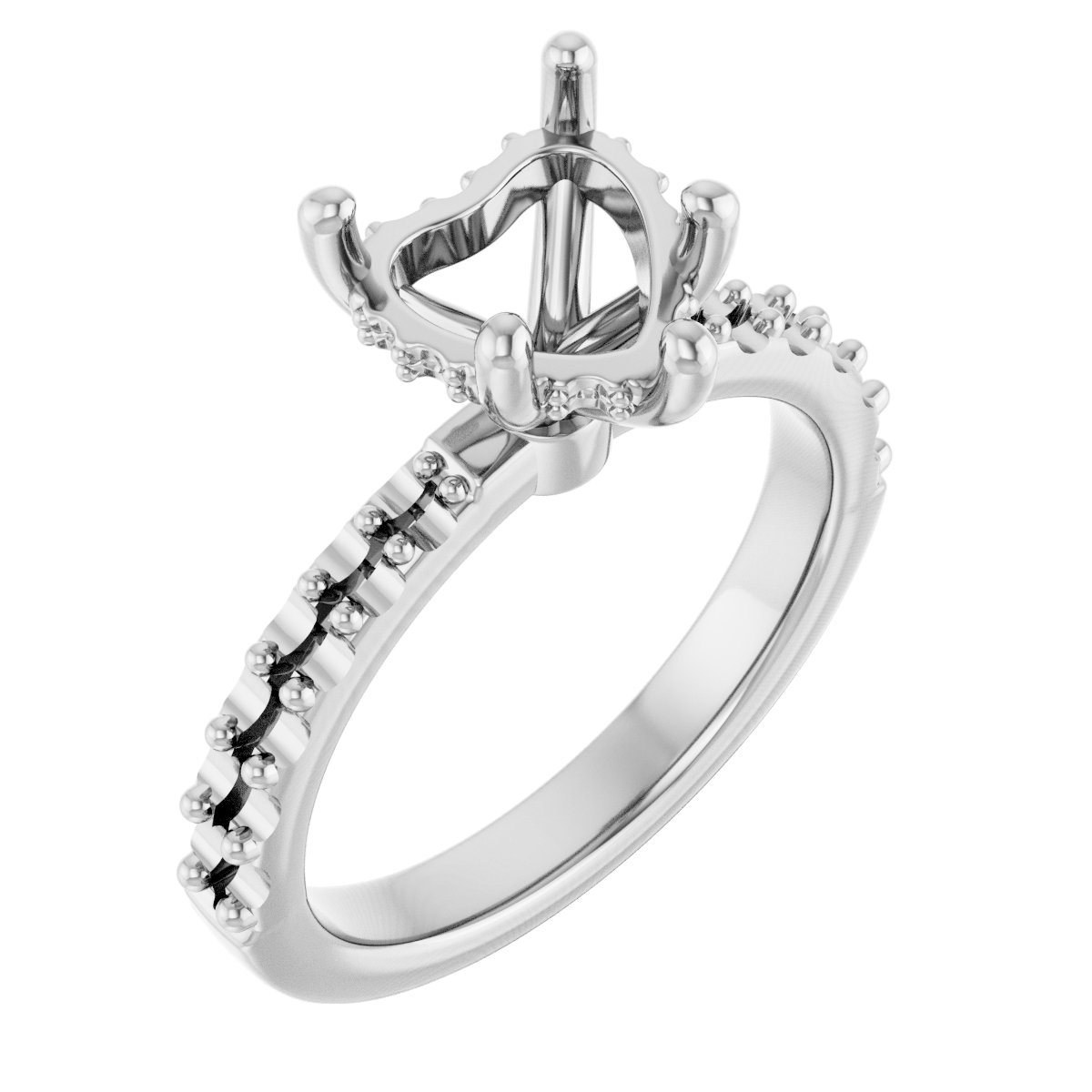 Hidden Halo-Style Engagement Ring