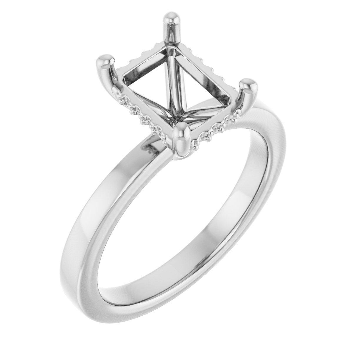 Hidden Halo-Style Engagement Ring