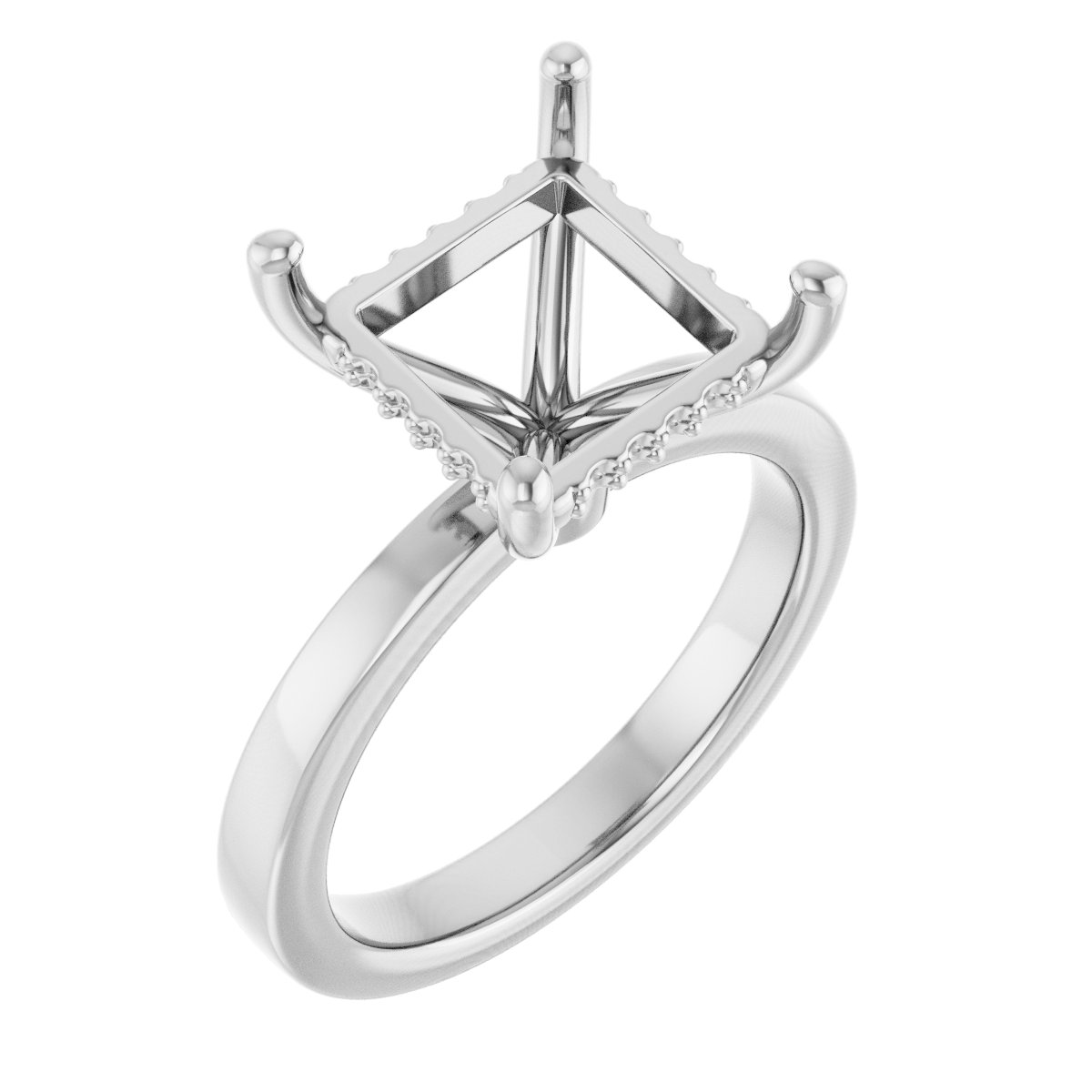 Hidden Halo-Style Engagement Ring