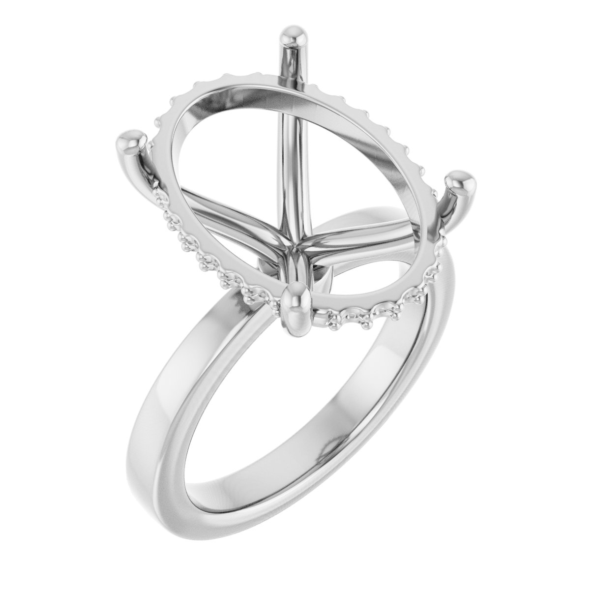 Hidden Halo-Style Engagement Ring