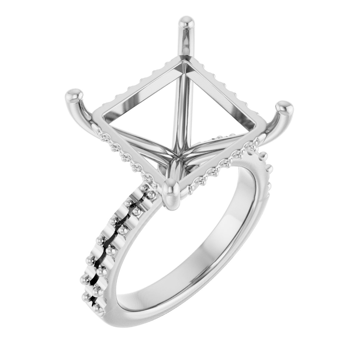 Hidden Halo-Style Engagement Ring