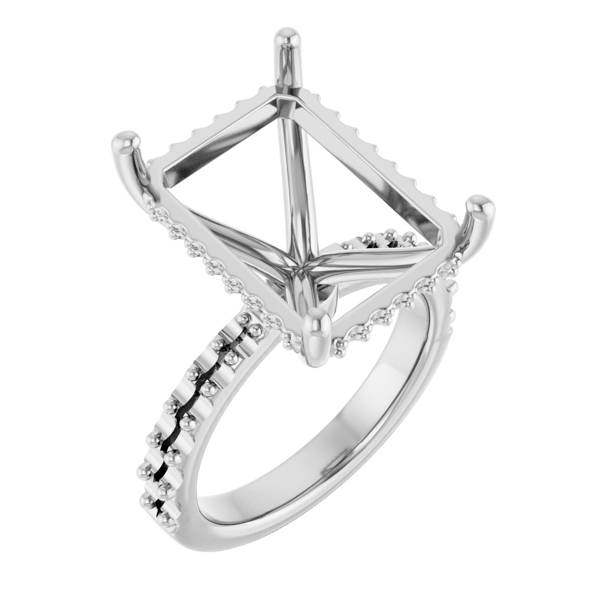 Hidden Halo-Style Engagement Ring
