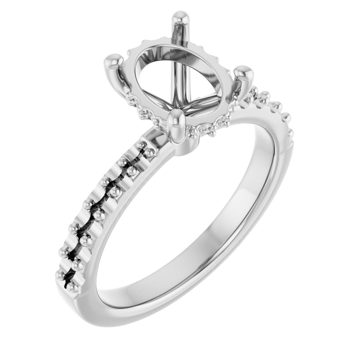 Hidden Halo-Style Engagement Ring
