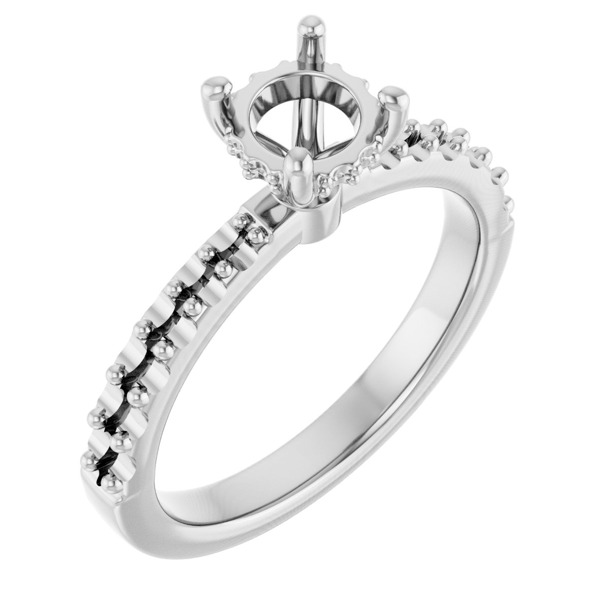 Hidden Halo-Style Engagement Ring