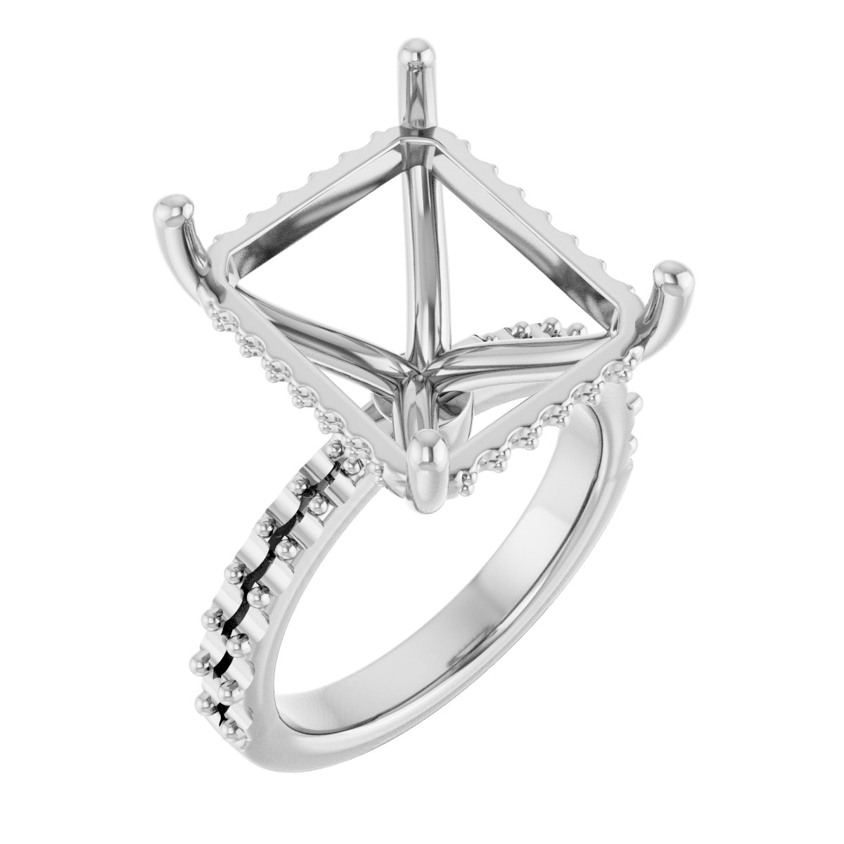 Hidden Halo-Style Engagement Ring