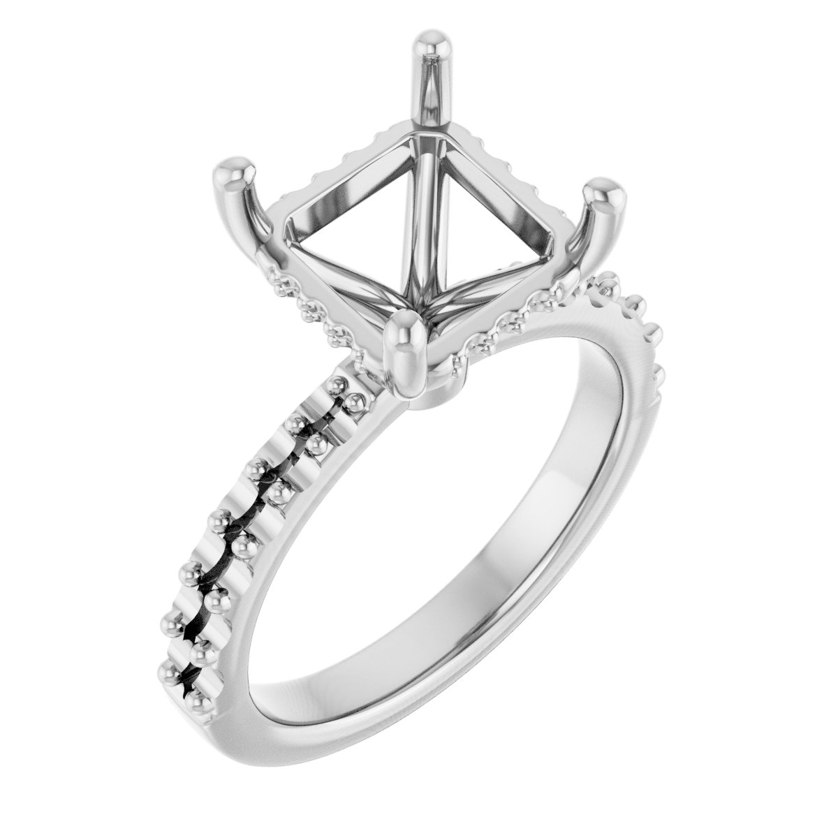 Hidden Halo-Style Engagement Ring