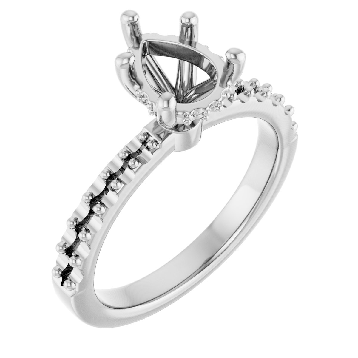 Hidden Halo-Style Engagement Ring