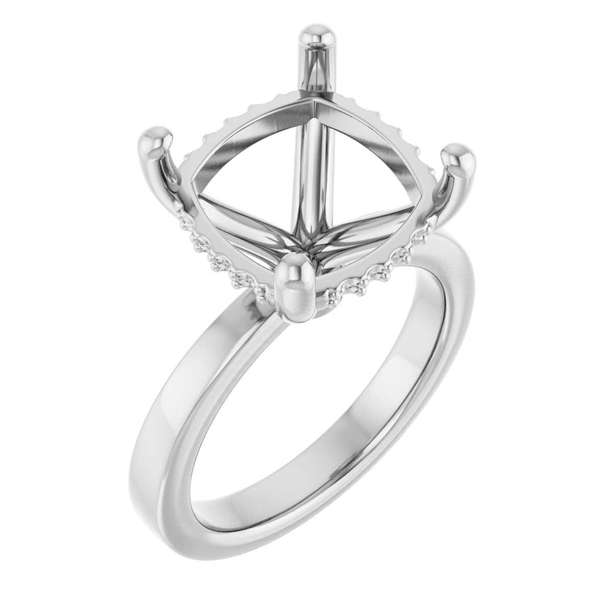Hidden Halo-Style Engagement Ring