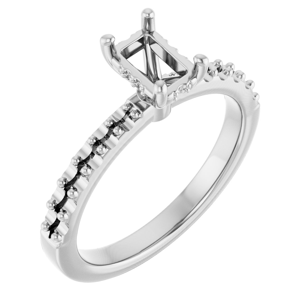 Hidden Halo-Style Engagement Ring