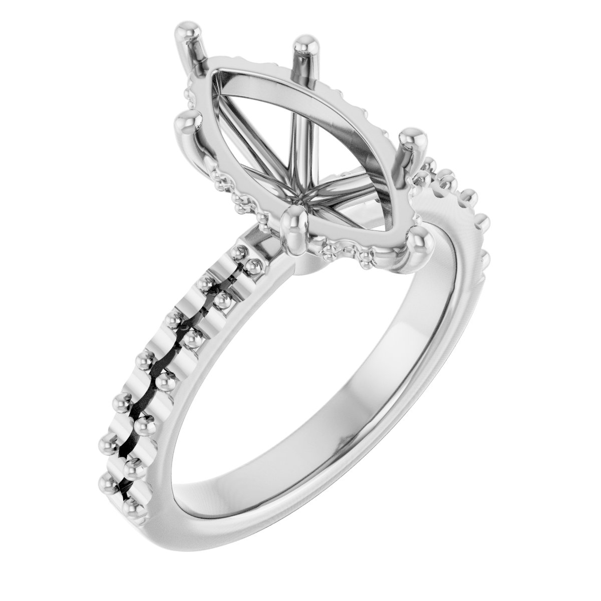 Hidden Halo-Style Engagement Ring