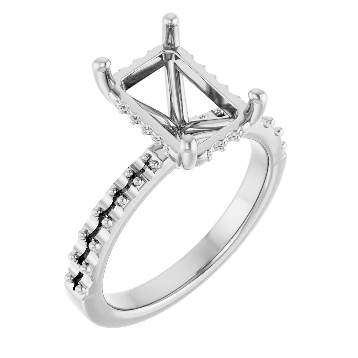 Hidden Halo-Style Engagement Ring