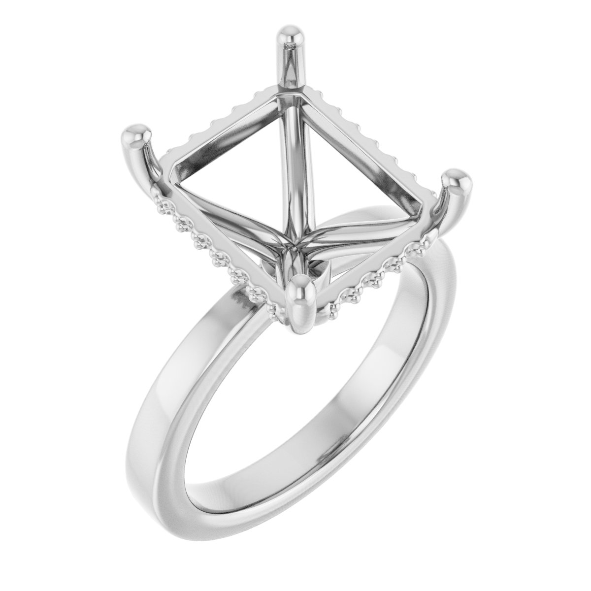 Hidden Halo-Style Engagement Ring