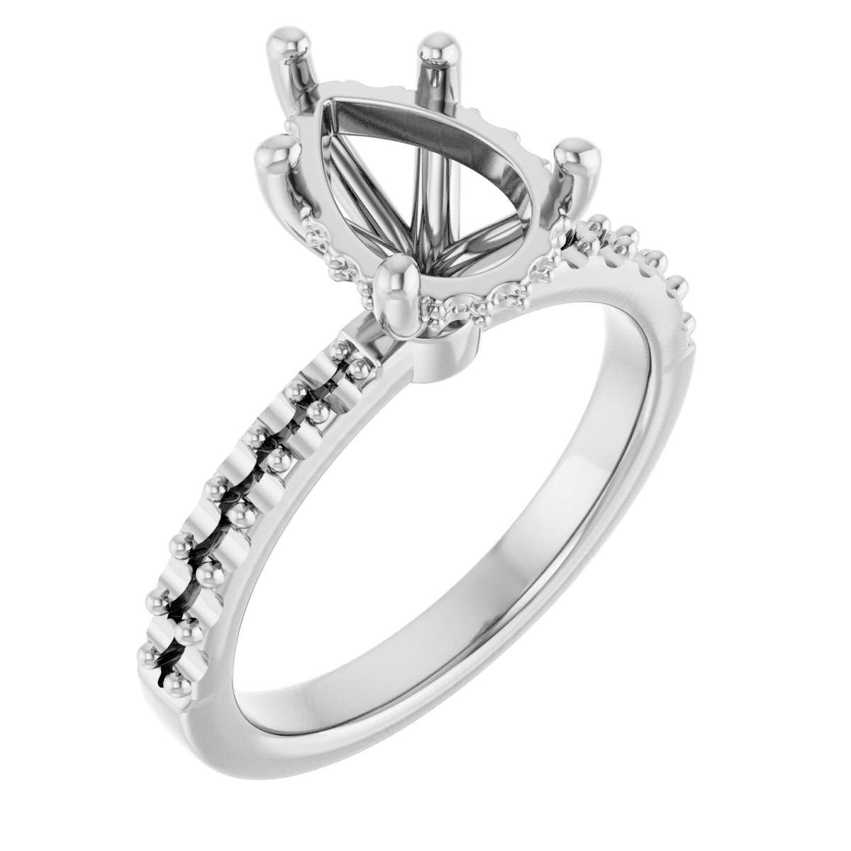 Hidden Halo-Style Engagement Ring