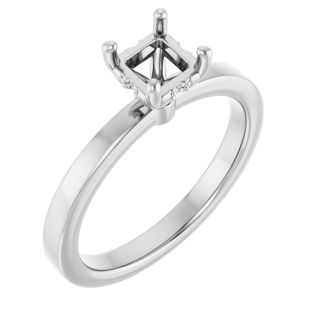 Hidden Halo-Style Engagement Ring