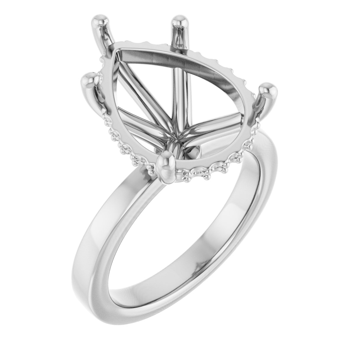 Hidden Halo-Style Engagement Ring