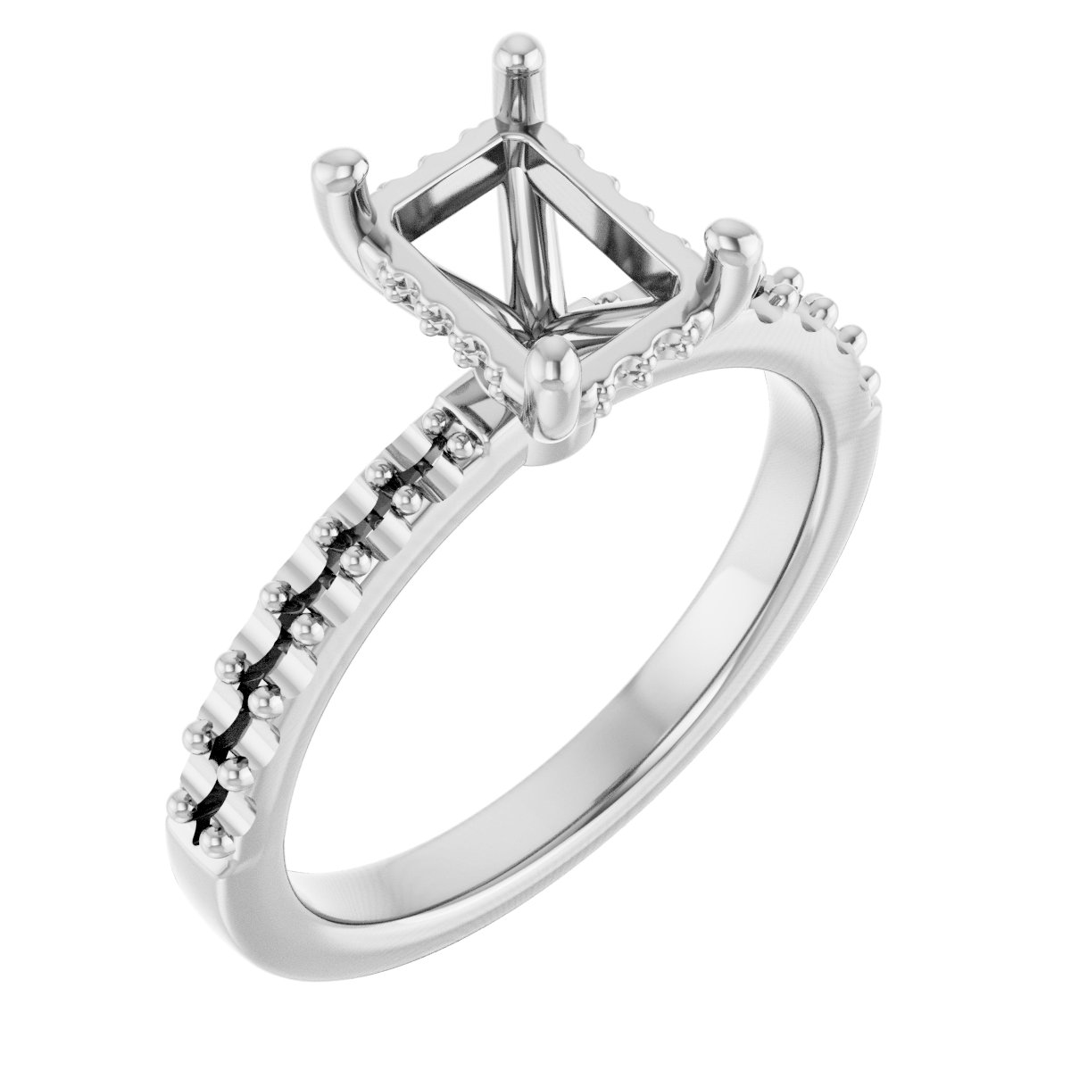 Hidden Halo-Style Engagement Ring