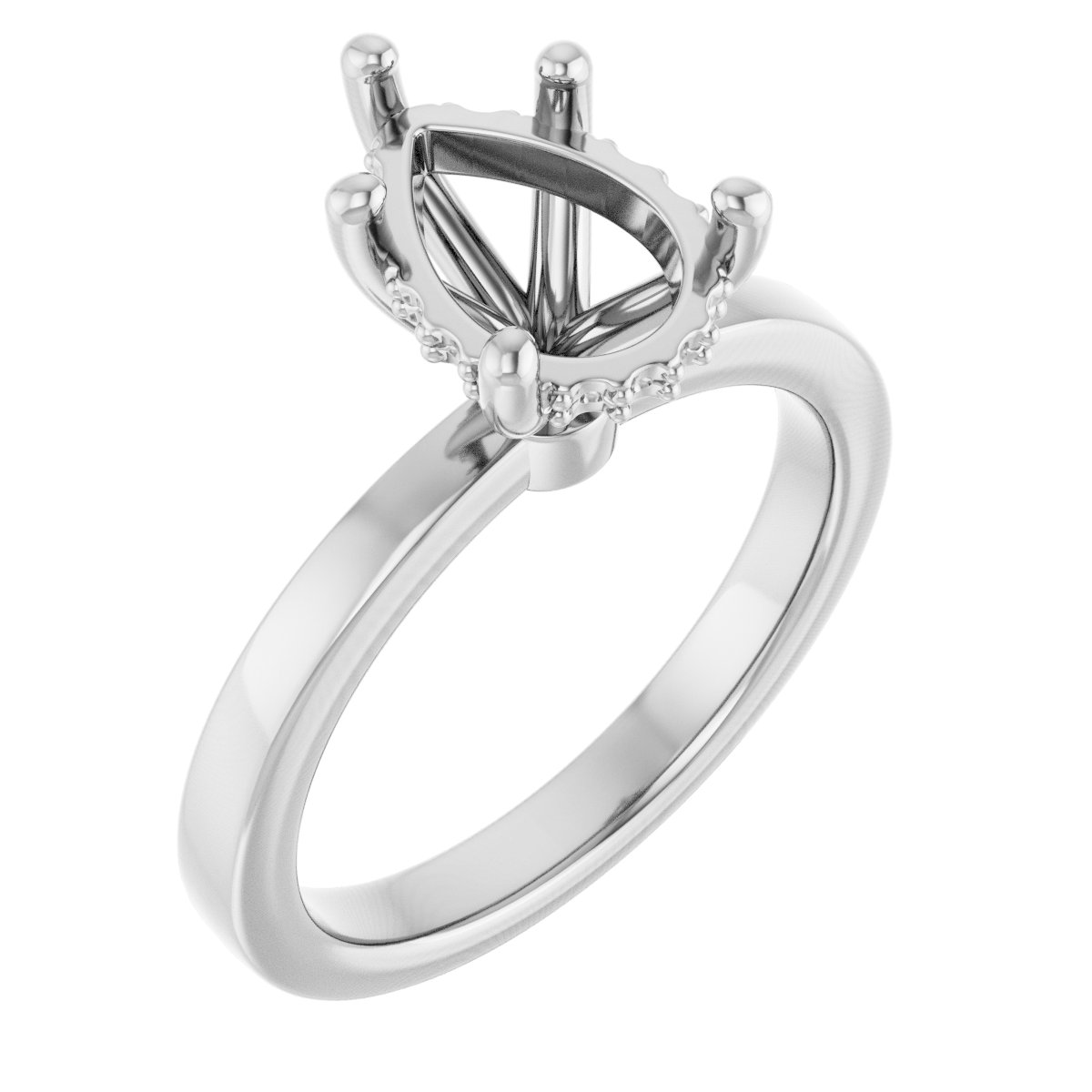 Hidden Halo-Style Engagement Ring