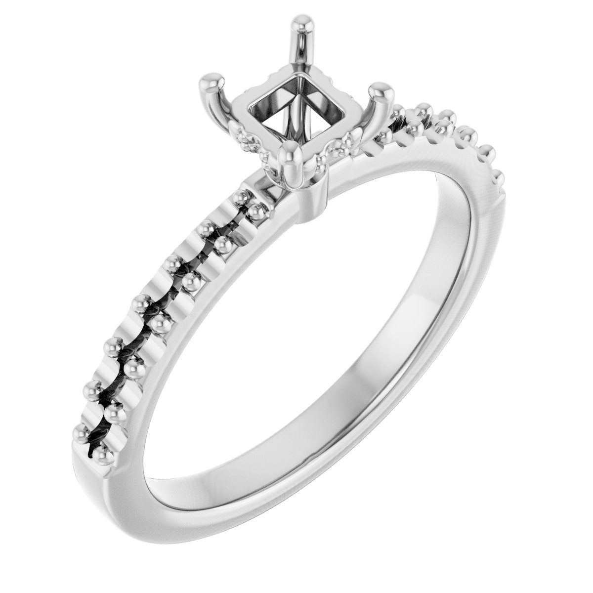 Hidden Halo-Style Engagement Ring