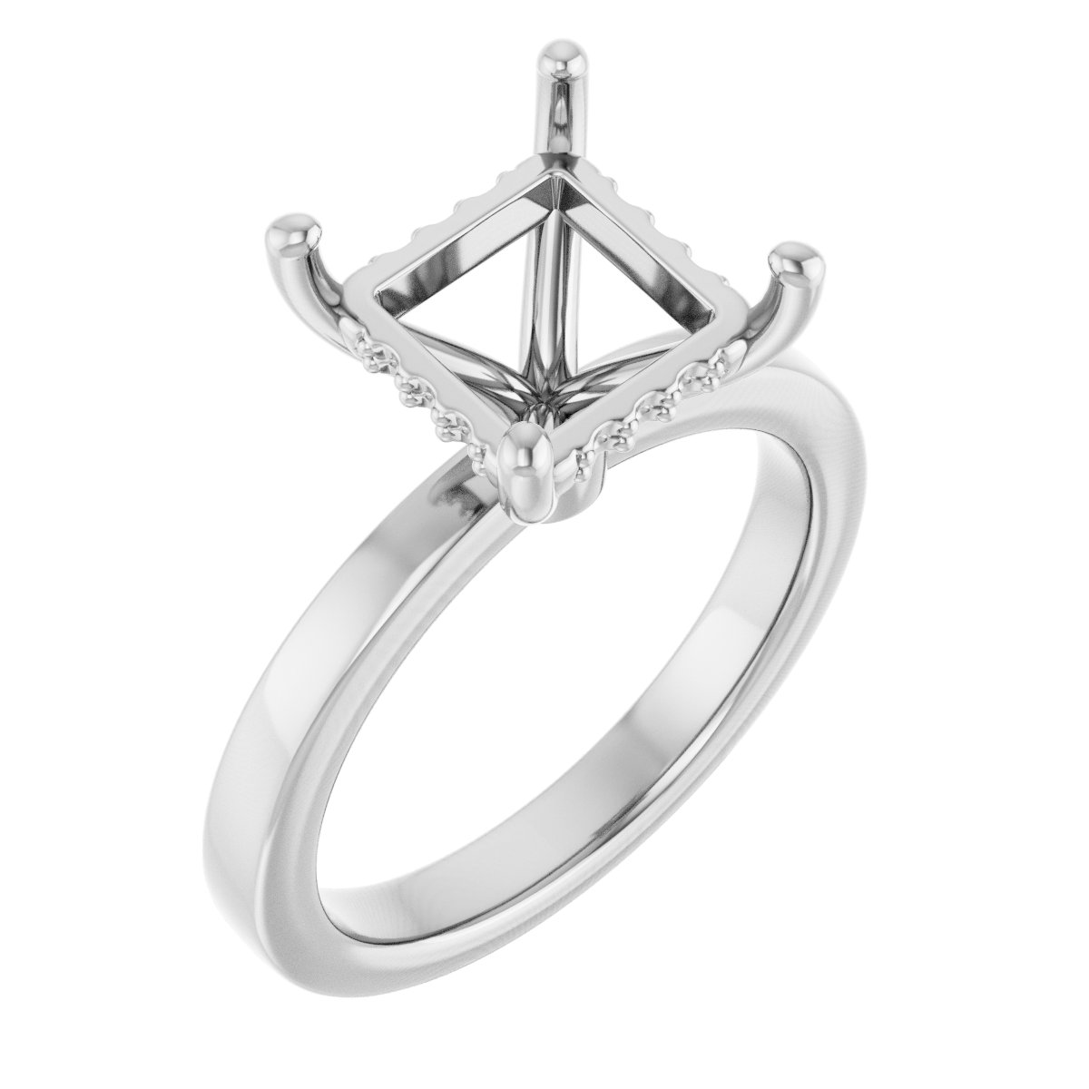 Hidden Halo-Style Engagement Ring