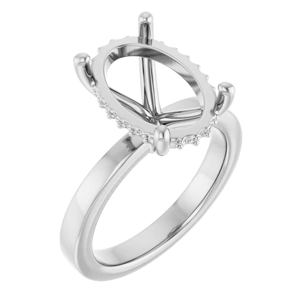 Hidden Halo-Style Engagement Ring