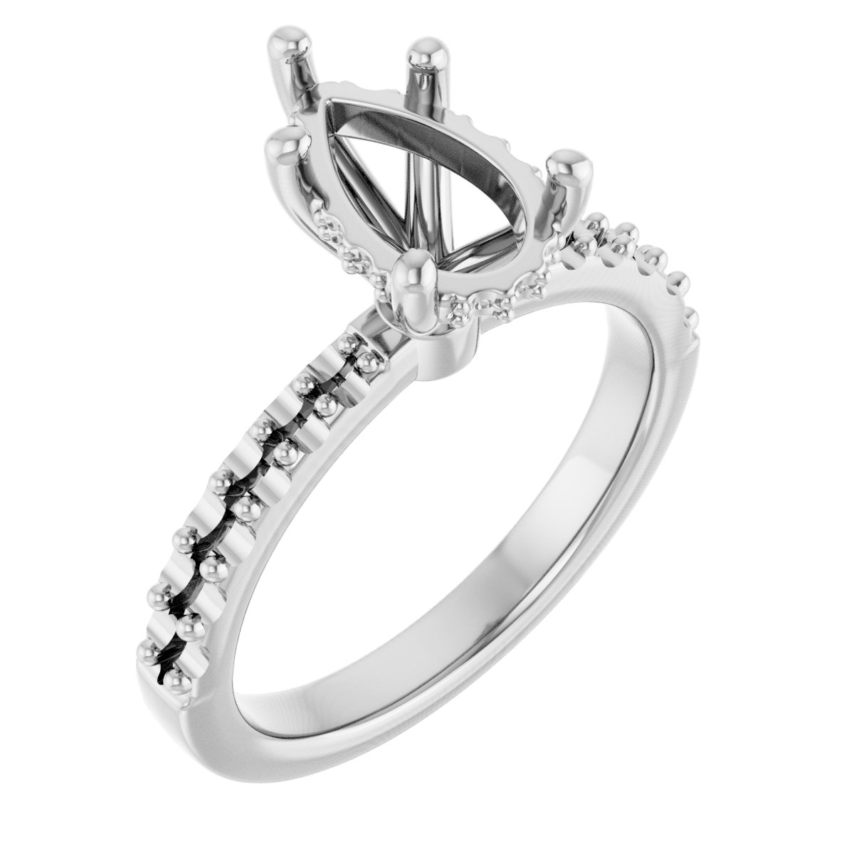 Hidden Halo-Style Engagement Ring