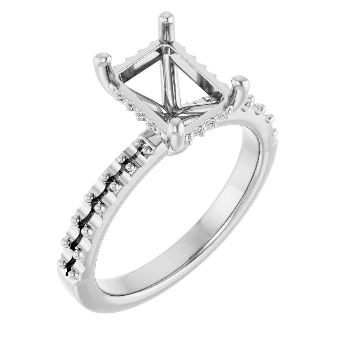 Hidden Halo-Style Engagement Ring