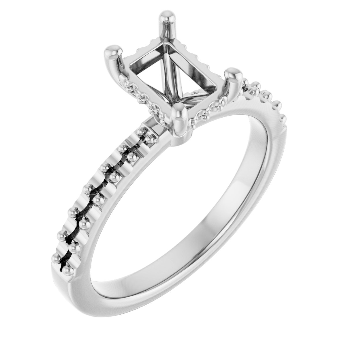 Hidden Halo-Style Engagement Ring