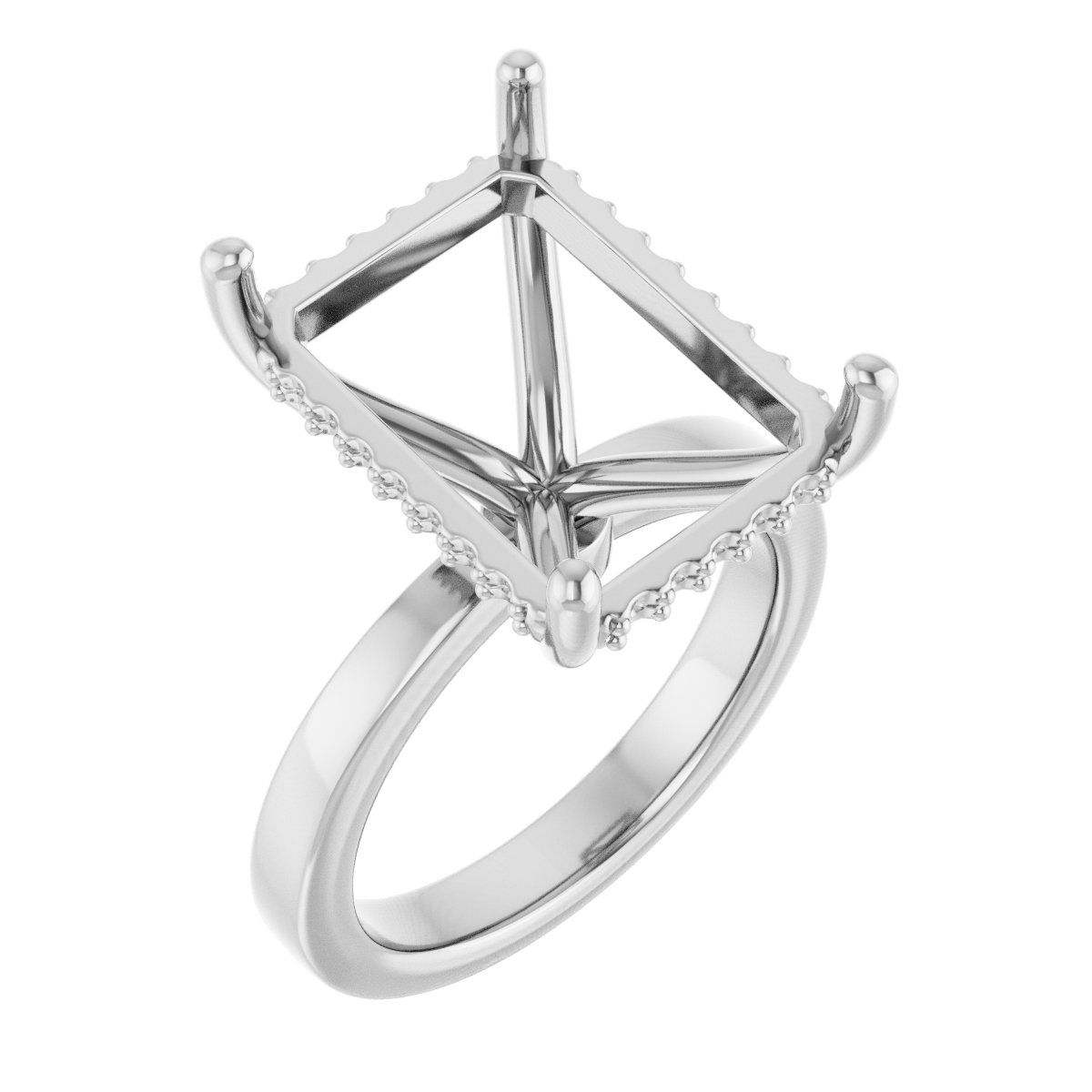 Hidden Halo-Style Engagement Ring