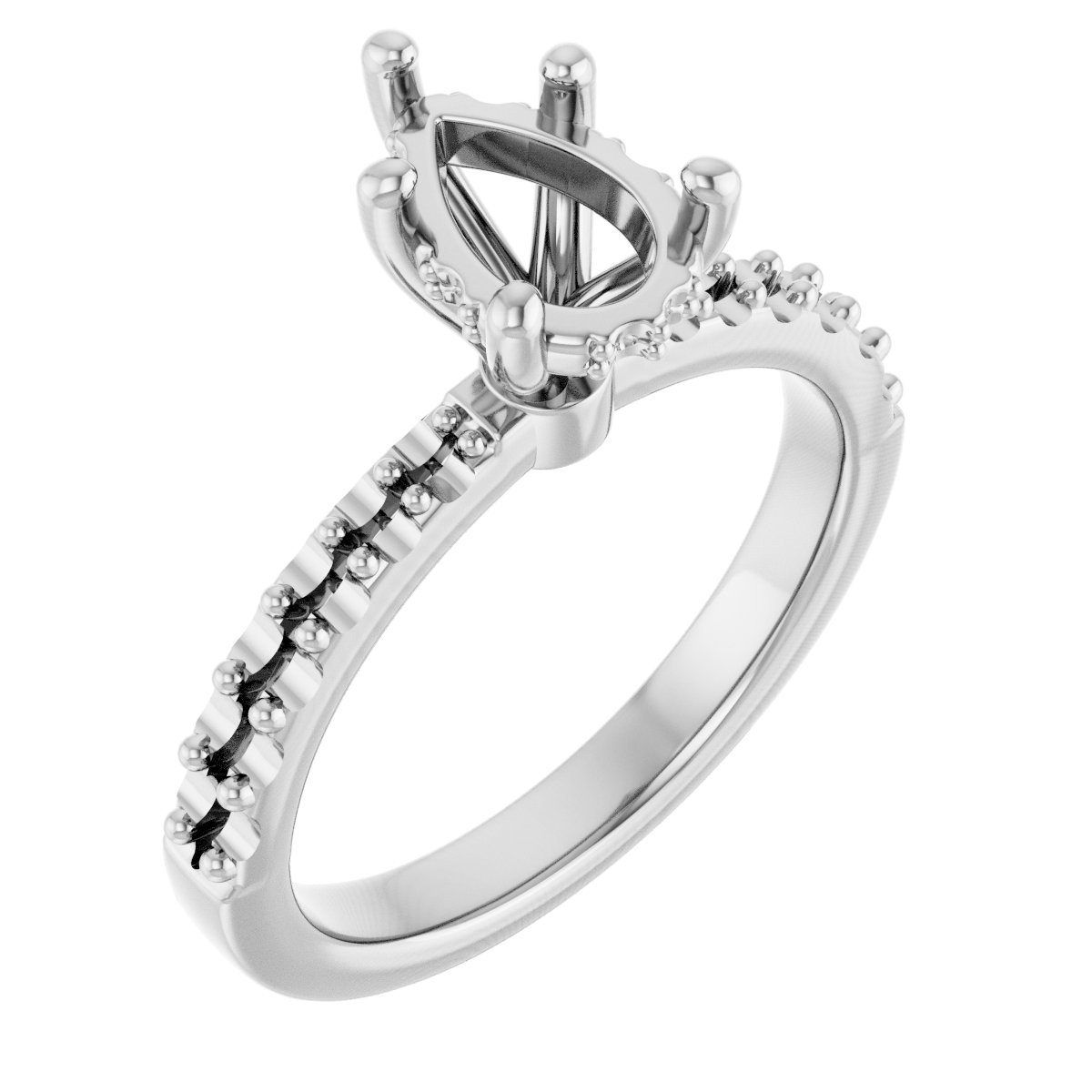 Hidden Halo-Style Engagement Ring
