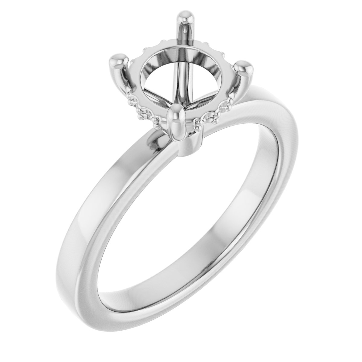 Hidden Halo-Style Engagement Ring